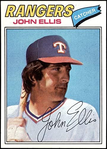 1977 Topps 36 John Ellis Texas Rangers (Baseball Kártya) NM/MT+ Rangers