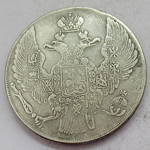 Oroszország 12 rubel 1834 Külföldi Másolás Ezüst Bevonatú Emlékérme