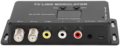 BKDFD UHF TV Link AV Modulátor, hogy RF Konverter IR Extender 21 Csatorna Kijelző PAL/NTSC Választható Műanyag, Fekete