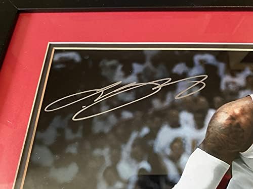 Felső szint Hiteles LeBron James Autogramot 16x20 Miami Heat Kép 'd /25