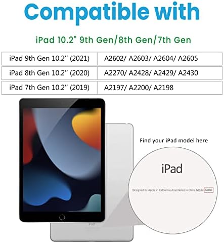 Gerutek iPad 9 Generációs 10.2 Ügy, iPad 9. /8. /7. Gen Esetben Gyerekeknek, 3 Rétegű Szerkezet, nagy teherbírású Ütésálló