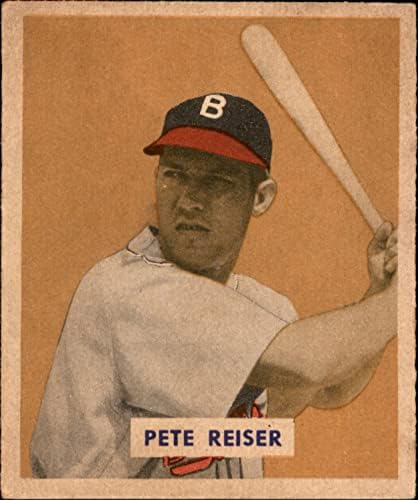 1949 Bowman 185 Pete Reiser Boston Braves (Baseball Kártya) EX+ Bátrabbak