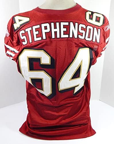 2003-ban a San Francisco 49ers Stephenson 64 Játék Kiadott Piros Mez 48 DP28682 - Aláíratlan NFL Játék Használt Mezek