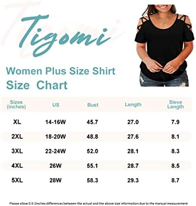 TIYOMI Plus Size Póló Női Rövid Ujjú Pólók Felsők Nyomtatás Grafikai Mintás Tunika Nyári Blúz XL-5XL 14-28