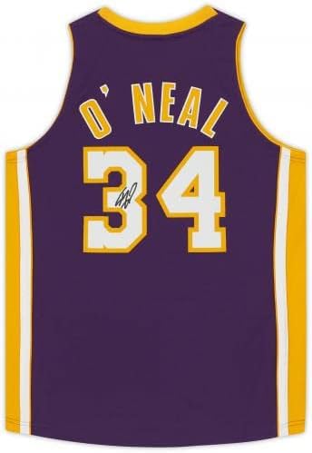 Shaquille O ' Neal Los Angeles Lakers Dedikált Lila 1999 Mitchell & Ness Hiteles Jersey - Dedikált NBA Mezek