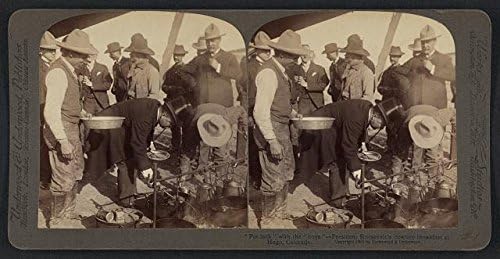 HistoricalFindings Fotó: Reprodukció,Elnök, Theodore Roosevelt,Cowboy Reggeli,Hugo,Colorado,1903,1