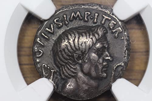 2000 Éves Római Ezüst Dénár Érme, 42 B. C. a Nagy Pompeius, NGC Választás Nagyon Jó Állapotban