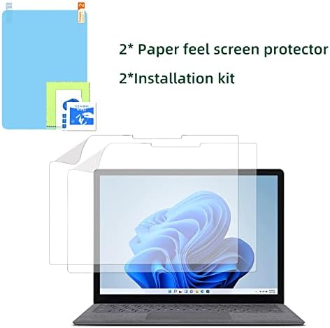 forubar [2 csomag], Papír, Érzem, képernyővédő fólia ，A Microsoft Surface Pro 7 Plus/7/6/5/4 12.3 hüvelyk [Egyszerű