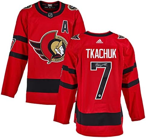 Brady Tkachuk Ottawa Senators Aláírt Fordított Retro Adidas Jersey - Dedikált NHL-Mezek