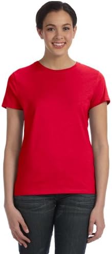 Hanes Női Nano-T T-Shirt (Mély Piros) (Nagy)
