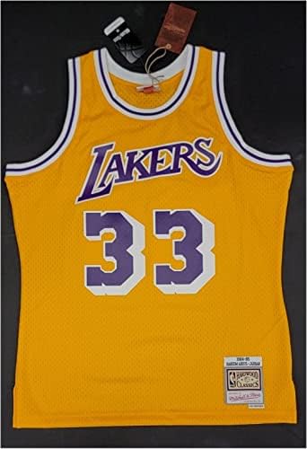 Kareem Abdul-Jabbar Aláírt Dedikált Mitchell & Ness Jersey Lakers HOF '95
