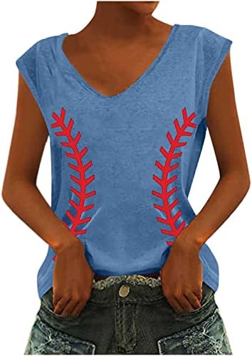 Baseball Tank Felső Női Aranyos Szerelmes Baseball Grafikus Póló, Blúz Alkalmi Ujjatlan Baseball Meccs Ajándék Póló