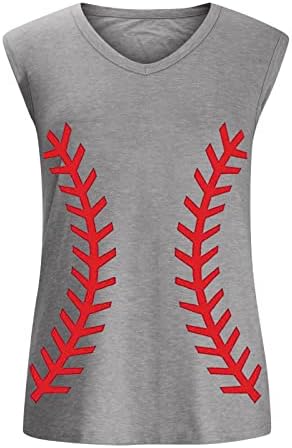 Baseball Tank Felső Női Aranyos Szerelmes Baseball Grafikus Póló, Blúz Alkalmi Ujjatlan Baseball Meccs Ajándék Póló