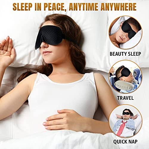 Samadhaan 3D Kontúros Aludni Maszk, Mély Pályára, Ultra Könnyű Súlya & Kényelmes Alvás Maszk, 3D Aludni Maszk Szempilla