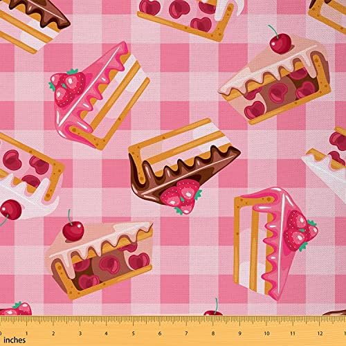 Finom Sütemények, Szövet, A gyár által Lányos Epres-Csokis Desszert Szövet a Gyerekek, Tinik, Felnőttek Rózsaszín Csíkos