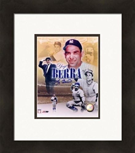 Autogramot 223976 New York Yankees Kollázs Kép No. 8 Csomós & Keretes Yogi Berra Dedikált 8 x 10. Fotó