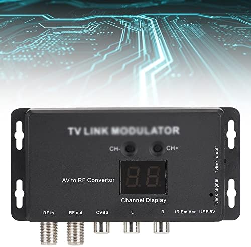 ZLXDP UHF TV Link AV Modulátor, hogy RF Konverter IR Extender 21 Csatorna Kijelző PAL/NTSC Választható Műanyag, Fekete