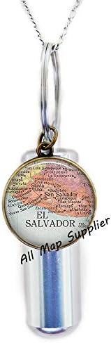 AllMapsupplier Divat Hamvasztás Urna Nyaklánc El Salvador térkép Hamvasztás Urna Nyaklánc,El Salvador térkép Urna,El