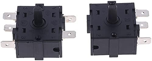 Elektromos Szoba Fűtés 3Pin 5Pin Rotary Switch Selector AC 250V 16A 360 fokban elforgatható - (Szín: 3pin)