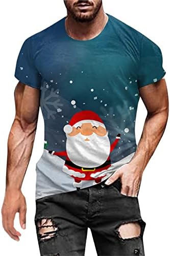 ZDDO Karácsonyi Férfi Katona Rövid Ujjú T-shirt Izom Slim Fit Fél Tervező Maximum Xmas Grafikus Vicces Sport Póló