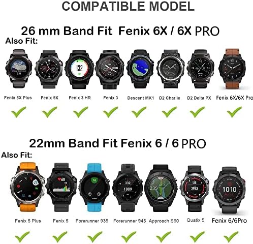DAIKMZ Az Új 26 22 20 MM Watchband Szíj, a Garmin Fenix 6X 6 6 Pro 5S Plusz 935 3 PULZUSMÉRŐ Óra gyorskioldó Szilikon