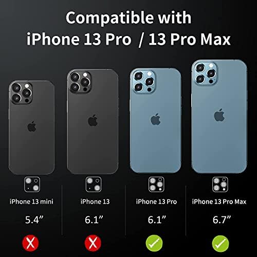 Meikobuly [3+3] iPhone 13 Pro Max Kamera Lencséjét Védő, valamint iPhone 13 Pro Kamera Lencséjét Védő, Könnyű Telepítés,