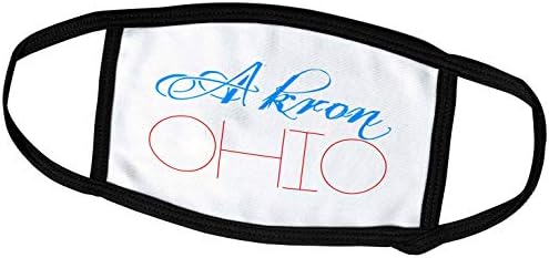 3dRose Szép Elegáns Szöveg Acron Ohio-Kék-piros Színek - Arcát Takaró (fc_292357_1)