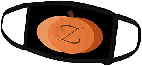 3dRose Monogram Kurzív Z Belül Narancssárga Sütőtök egy Fekete. - Arcát Takaró (fc_322899_1)