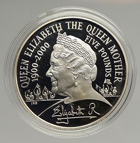 2000 2000 NAGY-BRITANNIA egyesült KIRÁLYSÁG Királynő Anyja, Elizabeth II P 5 Kiló Jó Hitelesített