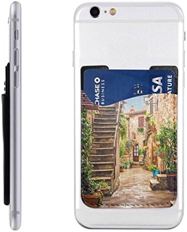 Olasz Utca Telefon Esetében Kártya Birtokosa, PU Bőr Öntapadó ID Hitelkártya Esetében 2.4x3.5 Hüvelykes Okostelefon
