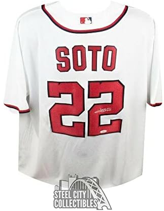 Juan Soto Dedikált Washington nationals Nike Baseball Jersey - SZÖVETSÉG COA - Dedikált MLB Mezek