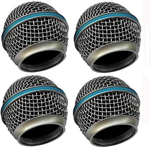 Ikapok 4 DB Mikrofon Hűtőrács Cseréje a Shure Sm58 Beta58 Vocal mikrofon Grill Borító