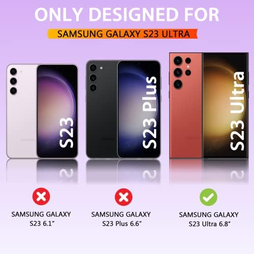 NBiefuny [2+2 Csomag] a Samsung Galaxy S23 Ultra adatvédelmi képernyővédő fólia + 2 Csomag Kamera Lencséjét Védő, Adatvédelmi