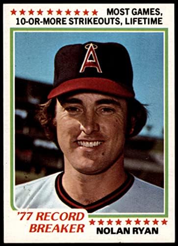 1978 Topps 6 Rekordot Nolan Ryan Los Angeles Angels (Baseball Kártya) EX Angyalok