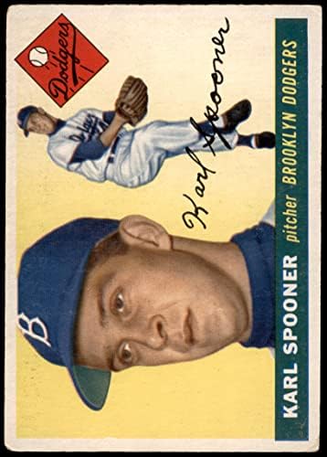 1955 Topps 90 Karl Spooner Brooklyn Dodgers (Baseball Kártya) Dean Kártyák 2 - JÓ Dodgers