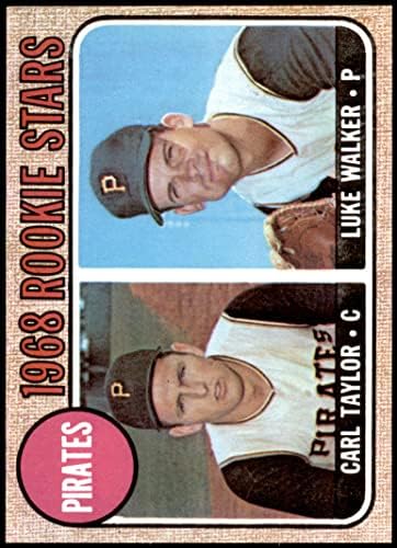 1968 Topps 559 Kalózok Újoncok Carl Taylor/Lukács Walker Pittsburgh Pirates (Baseball Kártya) NM/MT+ Kalózok