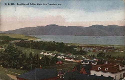 Presidio, valamint Golden Gate San Francisco, Kalifornia CA Eredeti Antik Képeslap