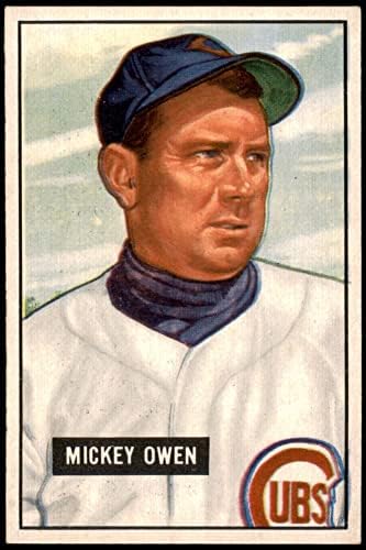 1951 Bowman 174 Mickey Owen Chicago Cubs (Baseball Kártya) NM+ Cubs