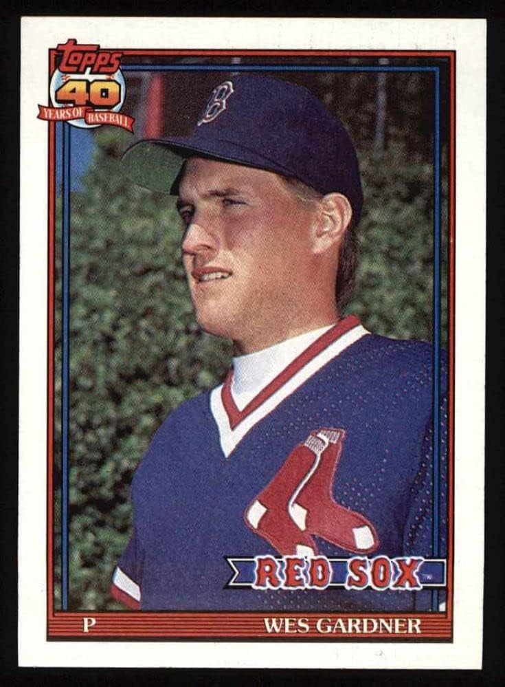 1991 Topps 629 Wes Gardner, a Boston Red Sox (Baseball Kártya) NM/MT Red Sox