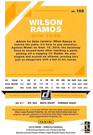 2019 Donruss 158 Wilson Ramos New York Mets Baseball Kártya