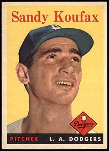 1958 Topps 187 Sandy Koufax Los Angeles Dodgers (Baseball Kártya) EX Dodgers