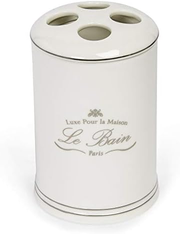 Ben&Jónás Le Bain Párizs Gyűjtemény Nehéz Porcelán Fürdőszobai Tároló Tartály (10.91 H x 5 Átmérőjű)