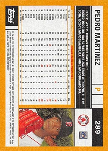2020 Topps Archives 289 Pedro Martinez NM-MT Boston Red Sox Baseball