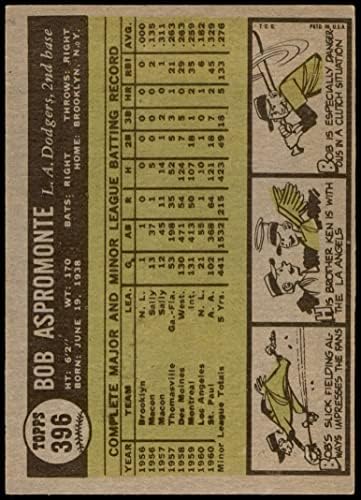 1961 Topps 396 Bob Aspromonte Los Angeles Dodgers (Baseball Kártya) EX/MT Dodgers