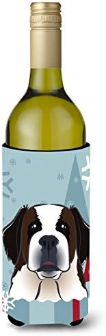 Caroline Kincsek BB1742LITERK Téli Ünnep Szent Bernát borosüveg Ölelkezős, Üveg Hűvösebb Ujja Ölelkezős Mosható Gép