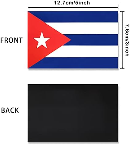 JBCD Kuba Kubai Zászló Mágnes Matrica - Autó TEREPJÁRÓ Teherautó (3 Pack, 3x5 Cm)