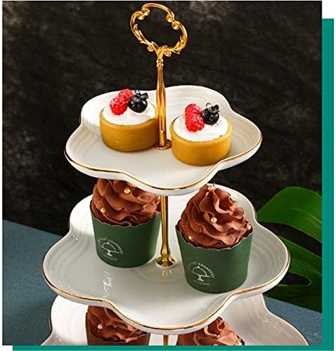 A tortát 3. Tálca Tier Virág Esküvők Tea Party Ünnepi Vacsorák, Vagy Születésnapi Partik Kerámia Torta Állvány Torta