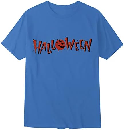 XXBR Férfi Halloween pólók,Katona Rövid Ujjú Levél Nyomtatás Vicces Grafikus O Nyakú Sport Póló, Alkalmi Póló