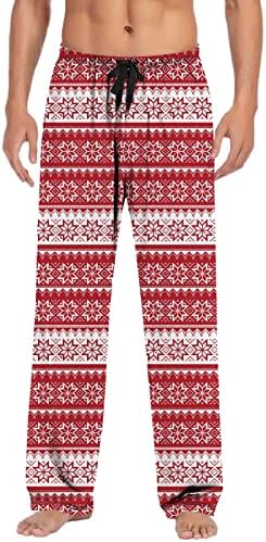 Karácsonyi Pizsama Nadrág Magas-Derék Vörös Boros Pohár Grafikus Hálóruházat Plus Size Húzózsinórral Sport Atlétikai