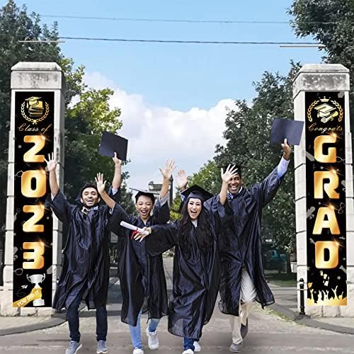 Ballagási Dekoráció Osztály 2023 - Congrats Grad Bannerek Tornácon Jelek az Udvaron, Ajtó, Beltéri Fal Kültéri Érettségi